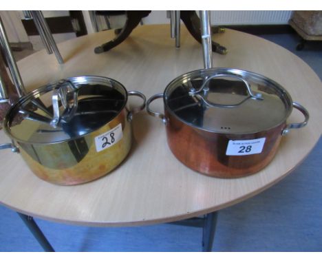  Sale Item:    2 COPPER BOTTOMED PANS   Vat Status:   No Vat   Buyers Premium:  This lot is subject to a Buyers Premium of 15