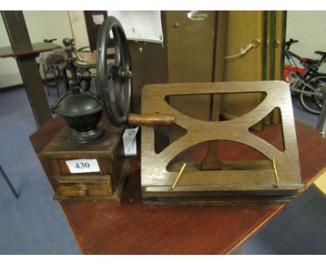  Sale Item:    COFFEE GRINDER & MUSIC STAND(AF)   Vat Status:   No Vat   Buyers Premium:  This lot is subject to a Buyers Pre