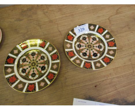  Sale Item:    2 CROWN DERBY PLATES 1128   Vat Status:   No Vat   Buyers Premium:  This lot is subject to a Buyers Premium of