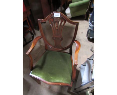  Sale Item:    MAHOGANY CARVER CHAIR   Vat Status:   No Vat   Buyers Premium:  This lot is subject to a Buyers Premium of 15%