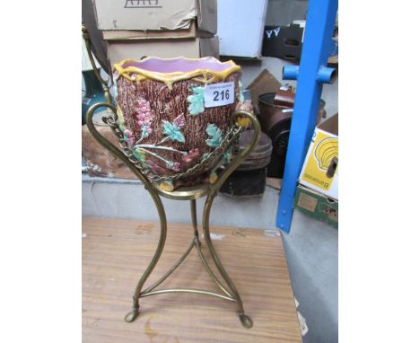  Sale Item:    JARDINIERE & STAND   Vat Status:   No Vat   Buyers Premium:  This lot is subject to a Buyers Premium of 15% + 