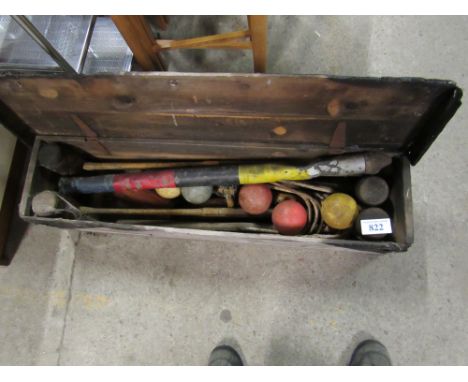  Sale Item:    CROQUET SET (AF)   Vat Status:   No Vat   Buyers Premium:  This lot is subject to a Buyers Premium of 15% + Va