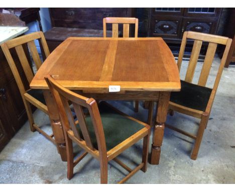  Sale Item:    OAK TABLE & 4 CHAIRS   Vat Status:   No Vat   Buyers Premium:  This lot is subject to a Buyers Premium of 15% 