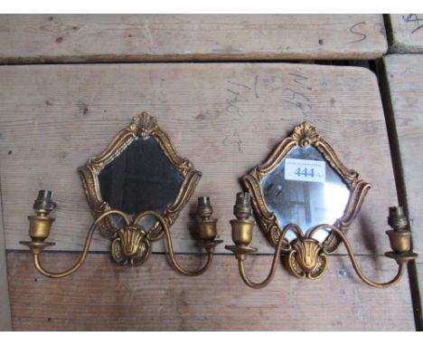  Sale Item:    PAIR MIRRORED WALL LIGHTS   Vat Status:   No Vat   Buyers Premium:  This lot is subject to a Buyers Premium of