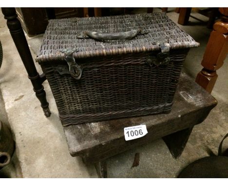  Sale Item:    MILKING STOOL & BASKET (AF)   Vat Status:   No Vat   Buyers Premium:  This lot is subject to a Buyers Premium 