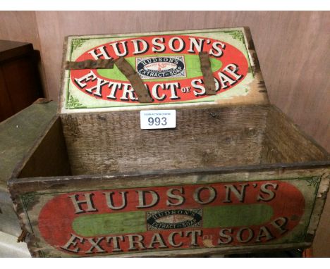  Sale Item:    HUDSONS SOAP ADVERTISING BOX   Vat Status:   No Vat   Buyers Premium:  This lot is subject to a Buyers Premium