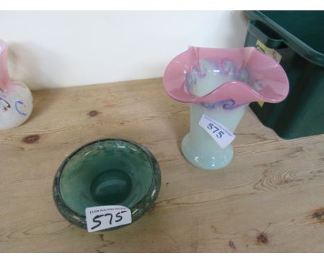  Sale Item:    VASART BOWL & VASE   Vat Status:   No Vat   Buyers Premium:  This lot is subject to a Buyers Premium of 15% + 