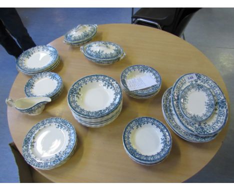  Sale Item:    49 PCE BLUE & WHITE OXFORD DINNER WARE (3 PCS AF)  Vat Status:   No Vat   Buyers Premium:  This lot is subject