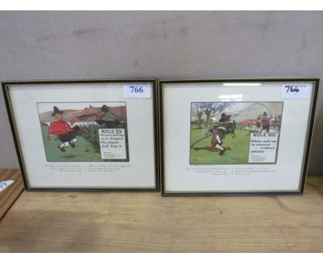  Sale Item:    PAIR GOLF PRINTS BY CROMBIE   Vat Status:   No Vat   Buyers Premium:  This lot is subject to a Buyers Premium 