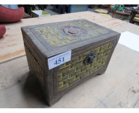  Sale Item:    CARVED WOODEN BOX   Vat Status:   No Vat   Buyers Premium:  This lot is subject to a Buyers Premium of 15% + V