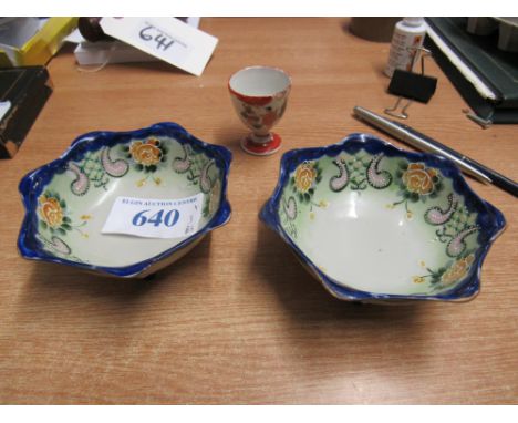  Sale Item:    2 JAPANESE BOWLS & EGG CUP (AF)   Vat Status:   No Vat   Buyers Premium:  This lot is subject to a Buyers Prem