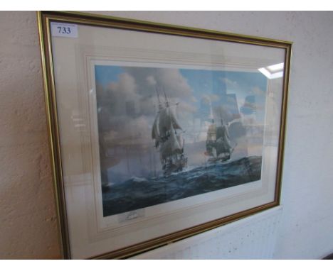  Sale Item:    SIGNED PRINT ARMED SCHOONER 1780 D GARDNER  Vat Status:   No Vat   Buyers Premium:  This lot is subject to a B