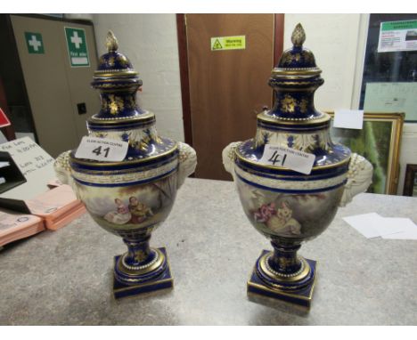  Sale Item:    PAIR VASES (AF)   Vat Status:   No Vat   Buyers Premium:  This lot is subject to a Buyers Premium of 15% + Vat