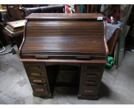  Sale Item:    ROLL TOP DESK- KEY IN OFFICE   Vat Status:   No Vat   Buyers Premium:  This lot is subject to a Buyers Premium