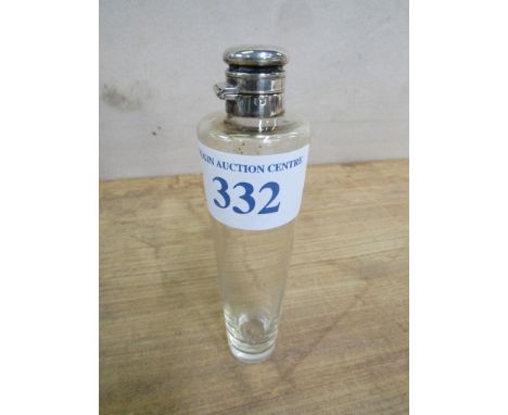  Sale Item:    SILVER TOPPED GLASS SCENT BOTTLE   Vat Status:   No Vat   Buyers Premium:  This lot is subject to a Buyers Pre