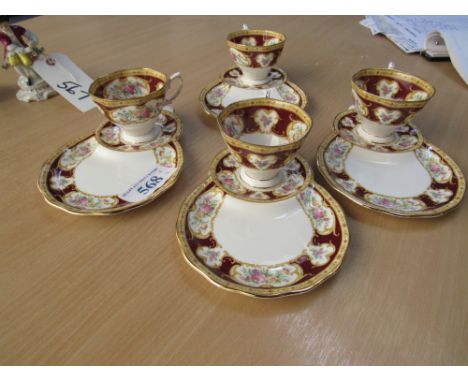  Sale Item:    4 ROYAL ALBERT LADY HAMILTON TRIOS  Vat Status:   No Vat   Buyers Premium:  This lot is subject to a Buyers Pr