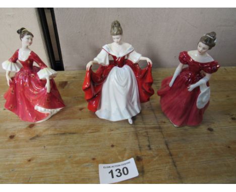  Sale Item:    3 ROYAL DOULTON FIGURES WINSOME 2220 STEPHANIE 2811 & SARA 2265  Vat Status:   No Vat   Buyers Premium:  This 