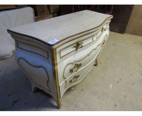  Sale Item:    3 DRAWER CHEST WITH MARBLE TOP   Vat Status:   No Vat   Buyers Premium:  This lot is subject to a Buyers Premi