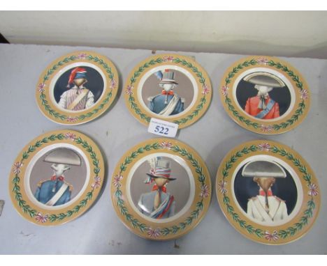  Sale Item:    6 GIEN FRANCE PLATES (1 AF)   Vat Status:   No Vat   Buyers Premium:  This lot is subject to a Buyers Premium 
