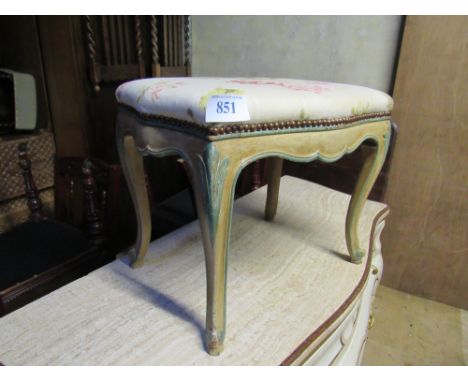  Sale Item:    STOOL ON CABRIOLE LEG   Vat Status:   No Vat   Buyers Premium:  This lot is subject to a Buyers Premium of 15%