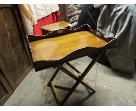  Sale Item:    BUTLERS TRAY & STAND   Vat Status:   No Vat   Buyers Premium:  This lot is subject to a Buyers Premium of 15% 