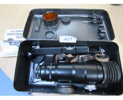  Sale Item:    CASED ZENITH PHOTOSNIPER OUTFIT INCOMPLETE  Vat Status:   No Vat   Buyers Premium:  This lot is subject to a B