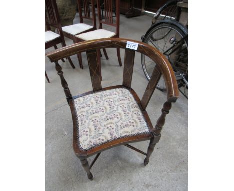  Sale Item:    INLAID TUB CHAIR   Vat Status:   No Vat   Buyers Premium:  This lot is subject to a Buyers Premium of 15% + Va