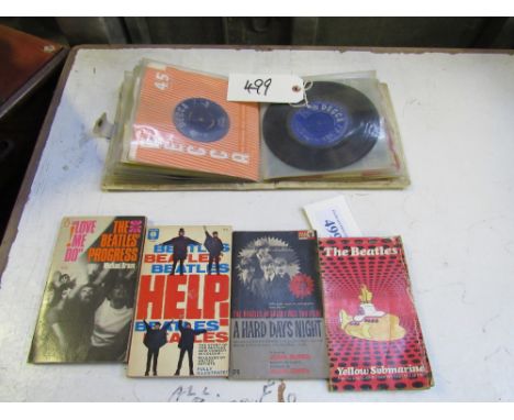  Sale Item:    3 BEATLES BOOKS & CASE VARIOUS RECORDS (AF)  Vat Status:   No Vat   Buyers Premium:  This lot is subject to a 