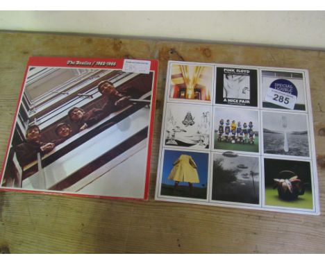  Sale Item:    2 RECORDS-DOUBLE BEATLES 1962-66 & DOUBLE PINK FLOYD  Vat Status:   No Vat   Buyers Premium:  This lot is subj