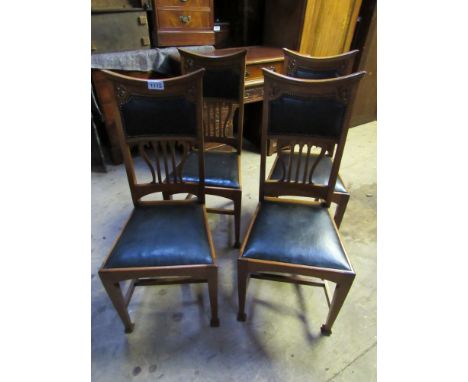  Sale Item:    4 EDWARDIAN MAHOGANY DINING CHAIRS  Vat Status:   No Vat   Buyers Premium:  This lot is subject to a Buyers Pr