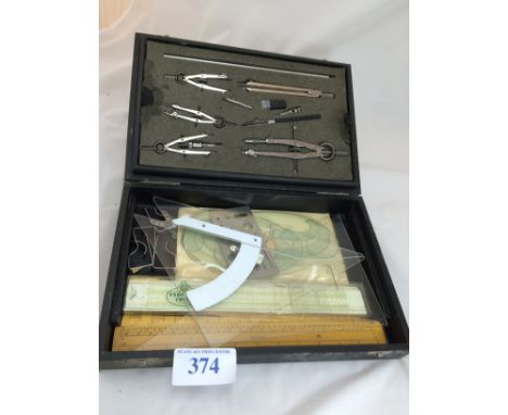  Sale Item:    CASED DRAWING INSTRUMENTS   Vat Status:   No Vat   Buyers Premium:  This lot is subject to a Buyers Premium of