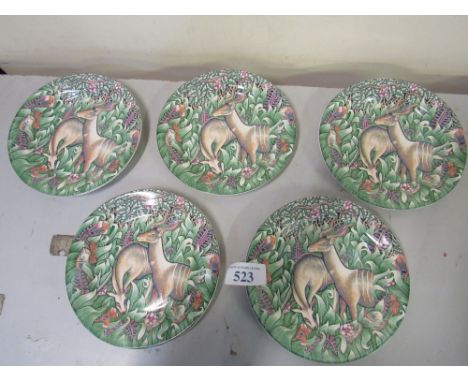  Sale Item:    5 GIEN FRANCE PLATES LA JUNGLE   Vat Status:   No Vat   Buyers Premium:  This lot is subject to a Buyers Premi