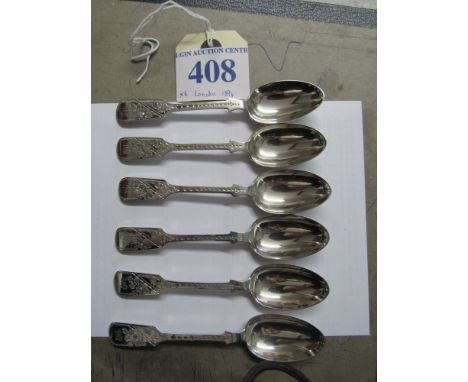  Sale Item:    SET 6 VICTORIAN SILVER TEASPOONS 1894  Vat Status:   No Vat   Buyers Premium:  This lot is subject to a Buyers