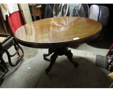  Sale Item:    MAHOGANY PEDESTAL TIP UP TABLE   Vat Status:   No Vat   Buyers Premium:  This lot is subject to a Buyers Premi