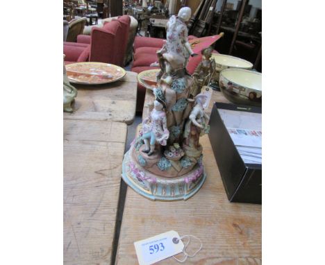  Sale Item:    WORCESTER FIGURE & CHERUB BOWL (AF)  Vat Status:   No Vat   Buyers Premium:  This lot is subject to a Buyers P