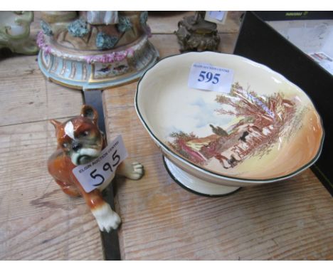  Sale Item:    DOULTON BOWL & GEOBEL DOG   Vat Status:   No Vat   Buyers Premium:  This lot is subject to a Buyers Premium of