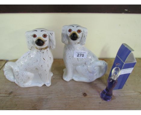  Sale Item:    PAIR WALLY DOGS & BOX PERFUME   Vat Status:   No Vat   Buyers Premium:  This lot is subject to a Buyers Premiu