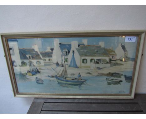 Sale Item:    PAINTING FISHERMANS HOUSE BY R WINTZ  Vat Status:   No Vat   Buyers Premium:  This lot is subject to a Buyers 