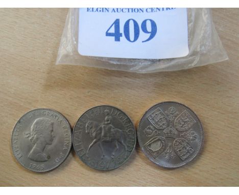  Sale Item:    3 COINS CHURCHILL 1965 ELIZABETH II 1977 & FIVE SHILLINGS  Vat Status:   No Vat   Buyers Premium:  This lot is