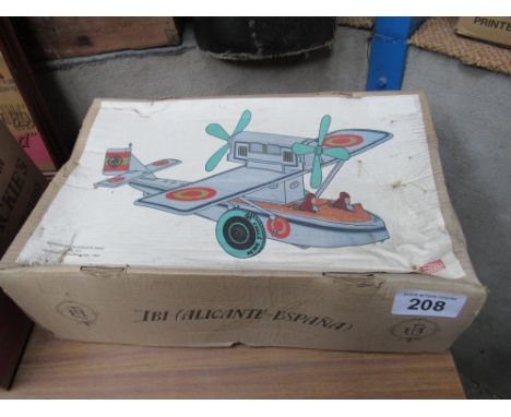  Sale Item:    TOY AEROPLANE   Vat Status:   No Vat   Buyers Premium:  This lot is subject to a Buyers Premium of 15% + Vat @