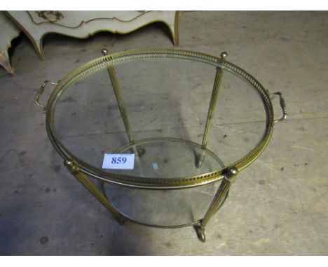  Sale Item:    2 TIER BRASS TROLLEY   Vat Status:   No Vat   Buyers Premium:  This lot is subject to a Buyers Premium of 15% 