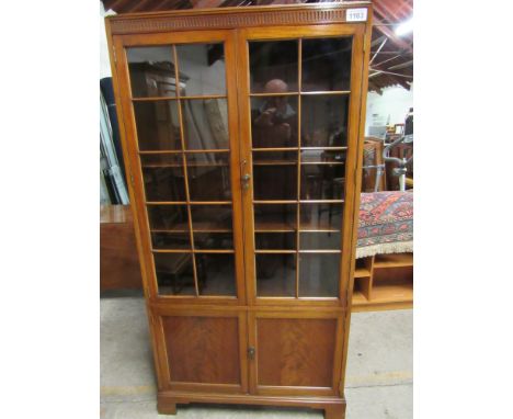  Sale Item:    MAHOGANY GLASS BOOKCASE   Vat Status:   No Vat   Buyers Premium:  This lot is subject to a Buyers Premium of 1