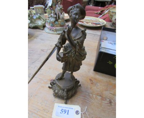  Sale Item:    METAL LADY FIGURE   Vat Status:   No Vat   Buyers Premium:  This lot is subject to a Buyers Premium of 15% + V