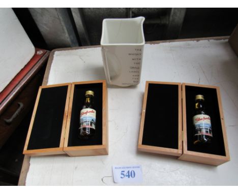  Sale Item:    2 GLENFARCLAS CASED MINIATURES & JOHNNIE WALKER JUG (AF)  Vat Status:   No Vat   Buyers Premium:  This lot is 