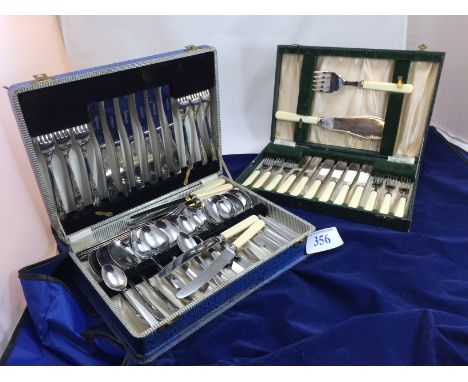  Sale Item:    2 SETS CASED CUTLERY (AF)   Vat Status:   No Vat   Buyers Premium:  This lot is subject to a Buyers Premium of