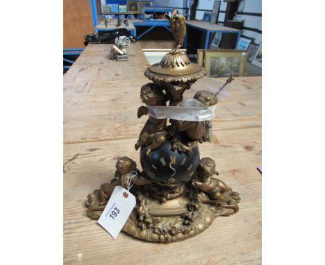  Sale Item:    ORNATE FRENCH GLOBE CLOCK   Vat Status:   No Vat   Buyers Premium:  This lot is subject to a Buyers Premium of