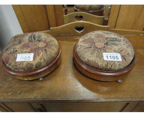  Sale Item:    2 SMALL FOOT STOOLS   Vat Status:   No Vat   Buyers Premium:  This lot is subject to a Buyers Premium of 15% +