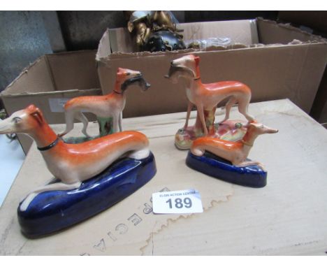  Sale Item:    4 STAFFORDSHIRE GREYHOUNDS (AF)   Vat Status:   No Vat   Buyers Premium:  This lot is subject to a Buyers Prem