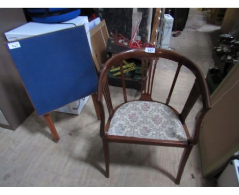  Sale Item:    MAHOGANY CHAIR & CARD TABLE   Vat Status:   No Vat   Buyers Premium:  This lot is subject to a Buyers Premium 