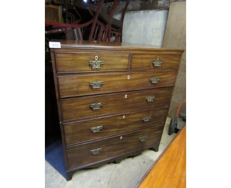  Sale Item:    MAHOGANY 2 OVER 4 CHEST   Vat Status:   No Vat   Buyers Premium:  This lot is subject to a Buyers Premium of 1